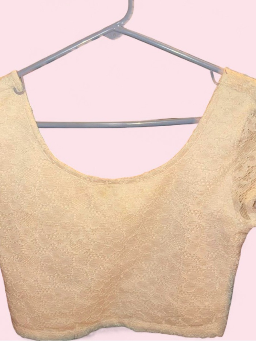 Mossimo Cream Lace Crop Top size small
